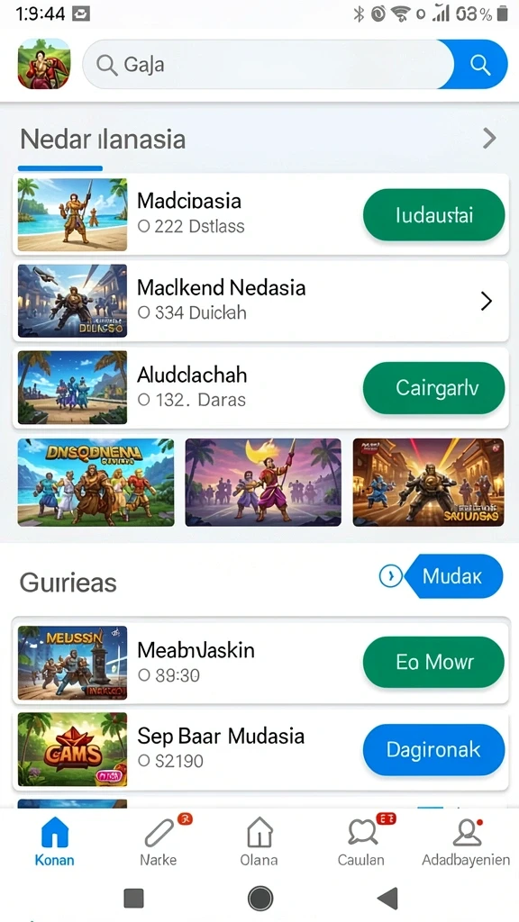 888r - Screenshot menunjukkan interaksi antara pemain dalam mode multiplayer.