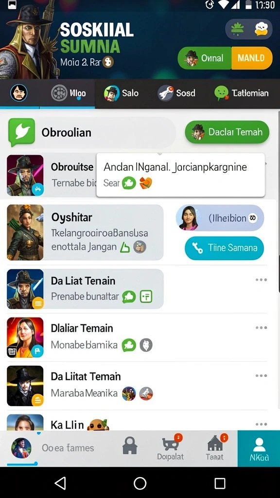winidn - Ilustrasi interaksi antar pemain di dalam game.